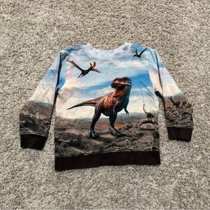 H&M Kids Dinosaur Adventure Sweatshirt - Blue & Brown